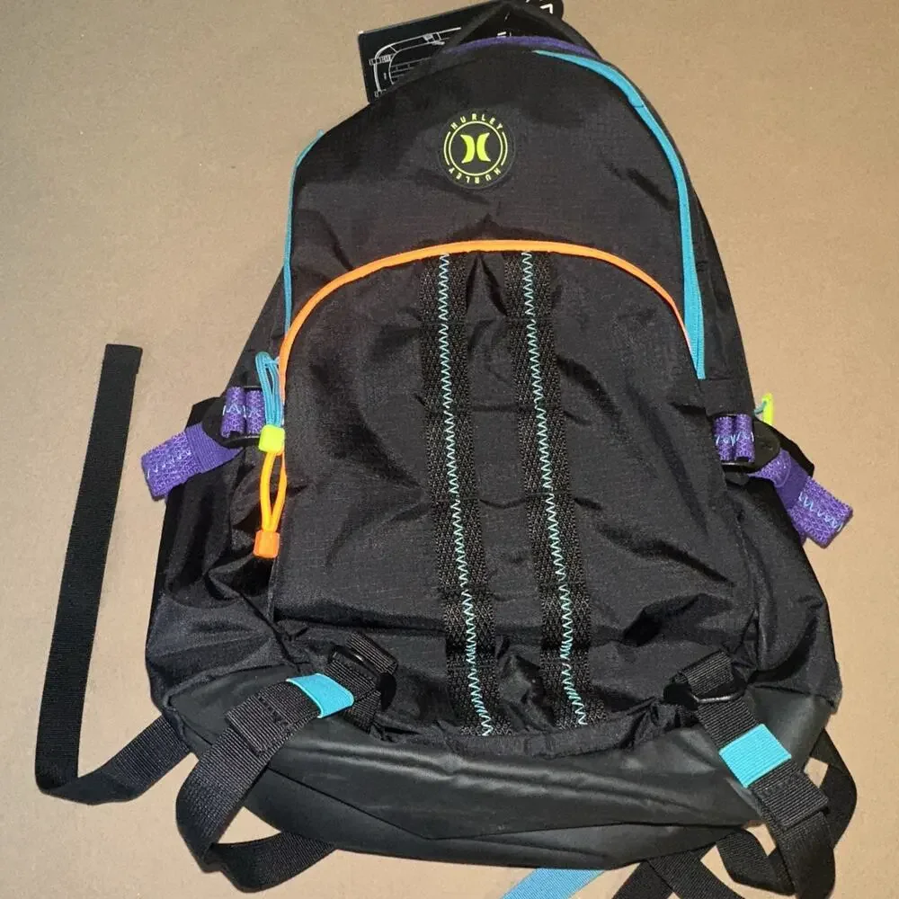Hurley Joshua Black Multi Commuter Travel Backpack